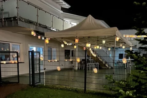 Veranstaltung Laternenfest Lichterfest Zelt Laternen Haus Marienfeld